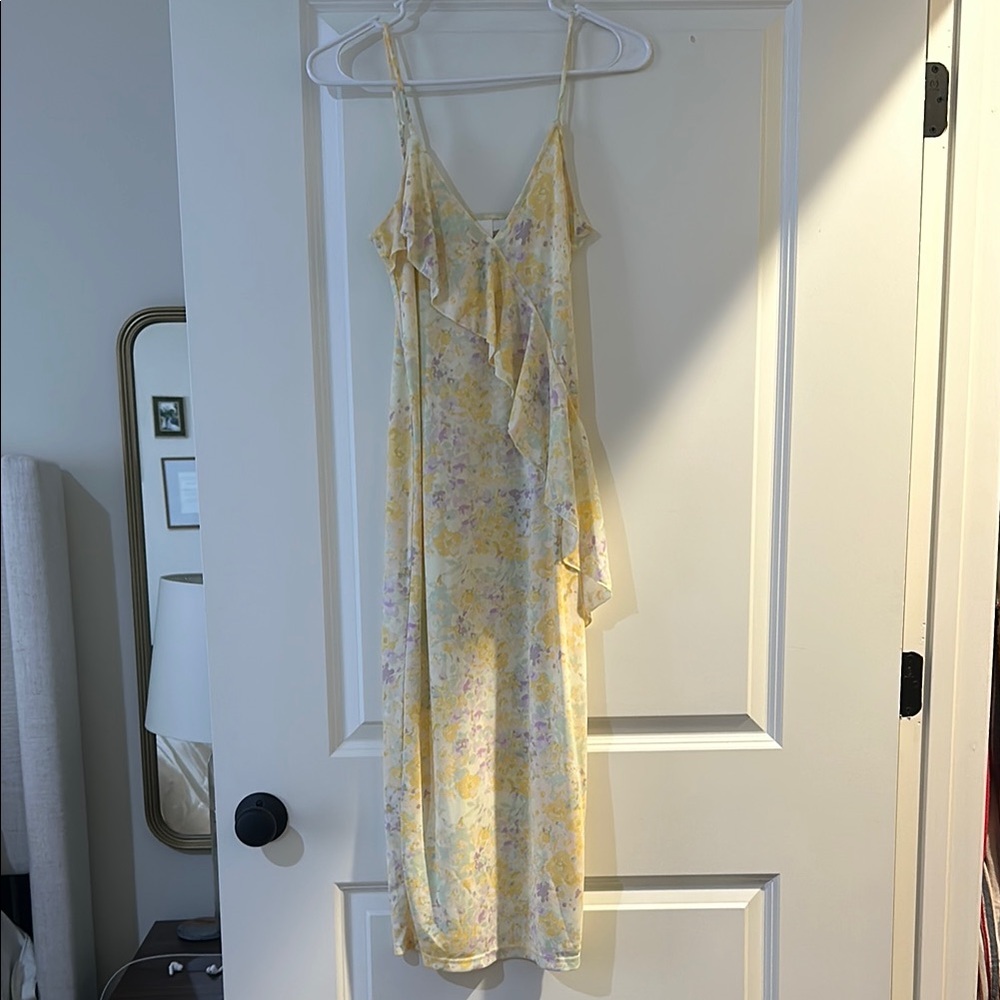 H&M Yellow Floral Maxi Dress